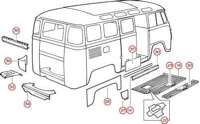 vw bus sheet metal replacement parts|vw type 2 repair panels.